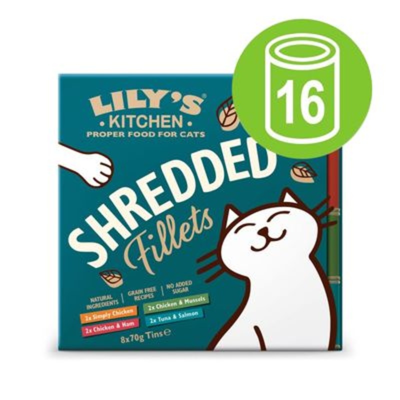 Lily's Kitchen Shredded Fillets for Cats Saver Pack 16 x 70g