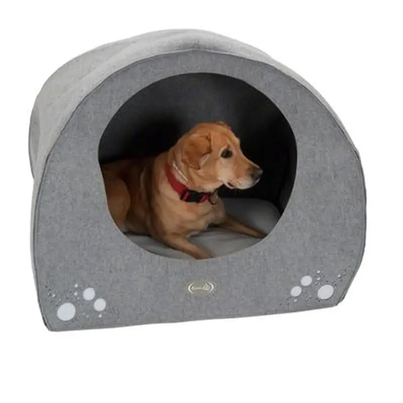 Igloo Dog Den - Grey - 71 x 54 x 57 cm (L x W x H)