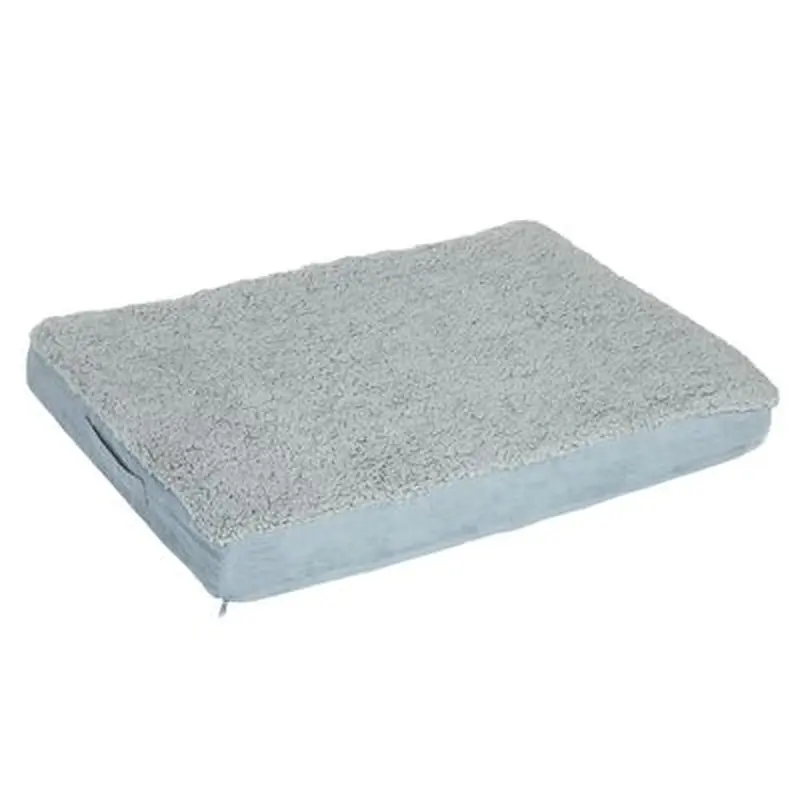 Rectangular Memory Foam Dog Bed - Grey - 72 x 50 x 9.5 cm (L x W x H)