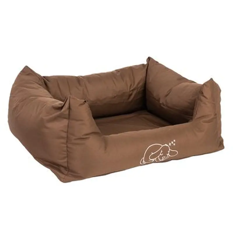 Strong & Soft Dog Bed - Brown - 118 x 90 x 24cm (L x W x H)