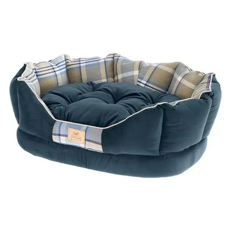 Ferplast cuddly bed Charles, blue - Size 70: L 70 x W x H 52 x 25 cm