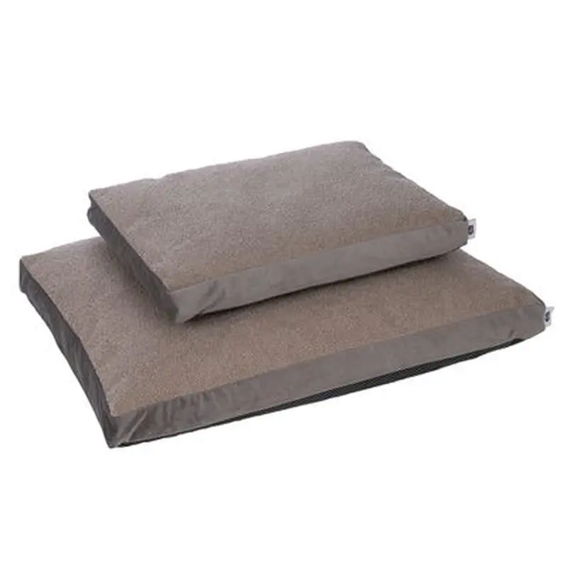 TIAKI Teddy Dog Mattress - Taupe - Size L: 100 x 70 x 10 cm (L x W x H)