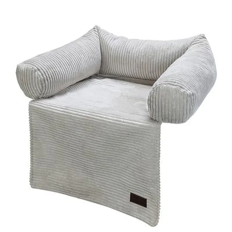 Designed by Lotte Couch Ribbed Cushion - Light Grey - approx. 50 x 45 x 13.5cm (L x W x H)