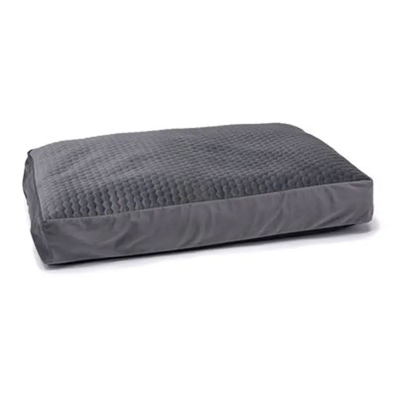Karlie Velvet Dog Mattress - Dark Grey - 100 x 70 x 15 cm (L x W x H)