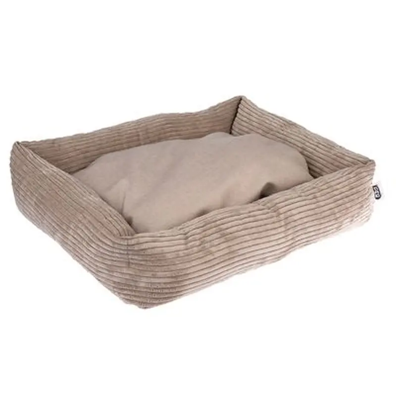 TIAKI Lincoln Cord Dog Bed - 65 x 55 x 15 cm (L x W x H)