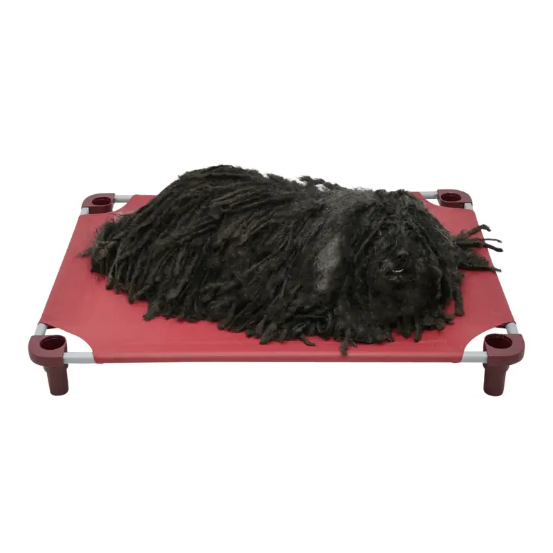 4Legs4Pets Solid Color Premium Weave Dog Cot - Burgundy