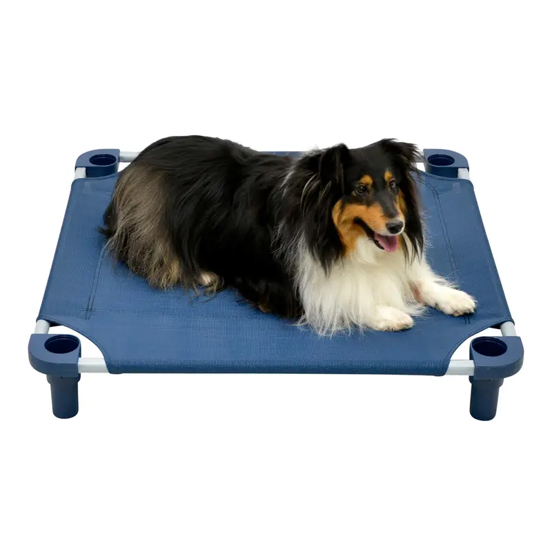 4Legs4Pets Solid Color Premium Weave Dog Cot - Navy