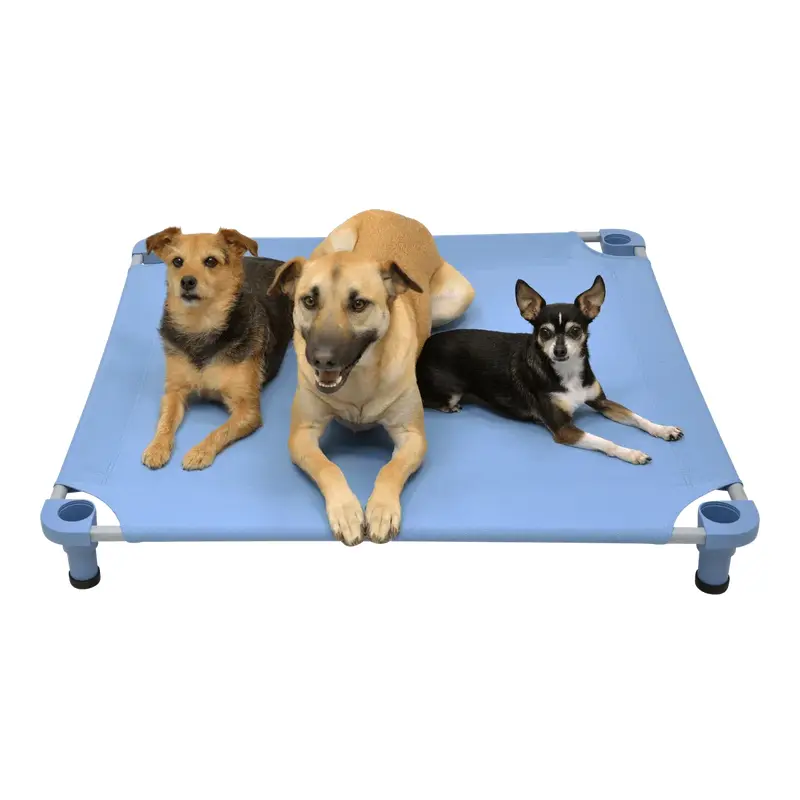 4Legs4Pets Solid Color Premium Weave Dog Cot - Sistine Blue