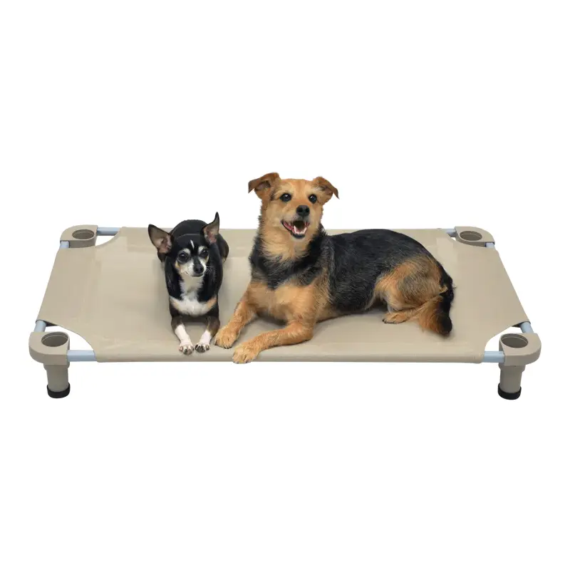 4Legs4Pets Solid Color Premium Weave Dog Cot - Taupe