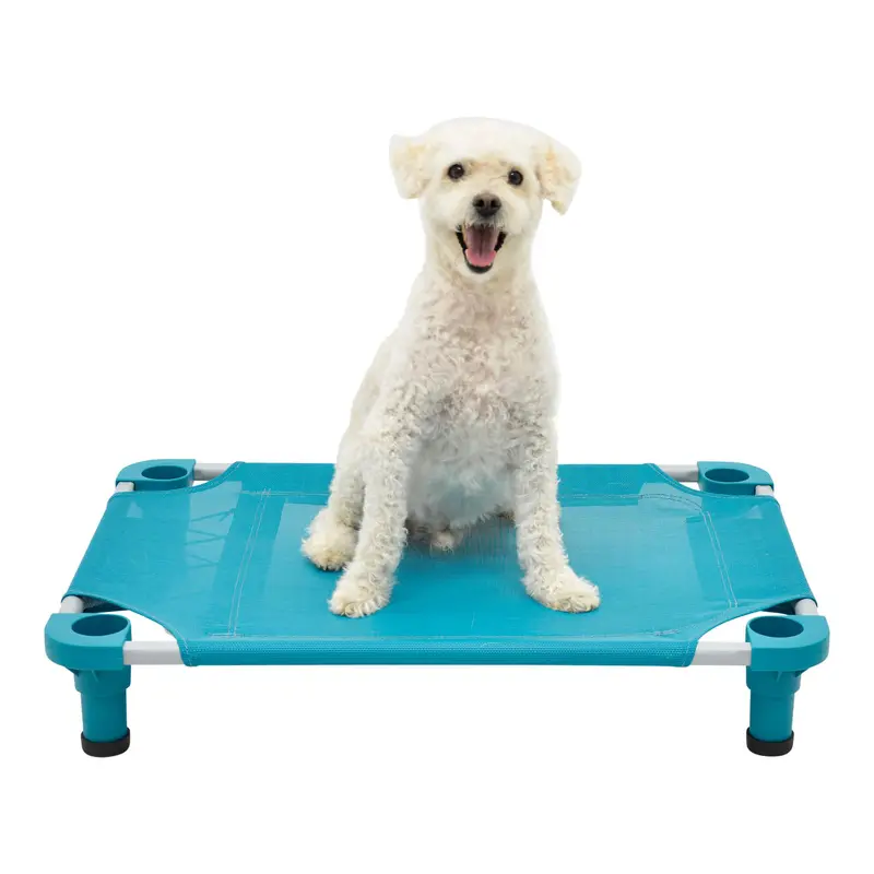 4Legs4Pets Solid Color Premium Weave Dog Cot - Teal