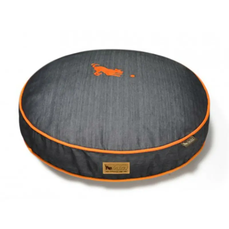 P.L.A.Y. Denim Round Dog Bed - Orange