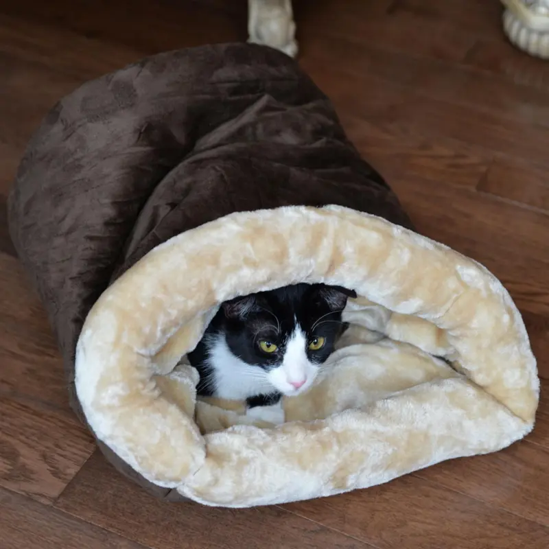 Armarkat Burrow Pet Bed - Mocha/Beige