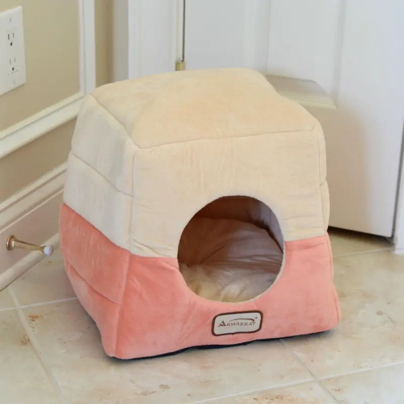 Armarkat Pet Bed Cave - Orange/Beige