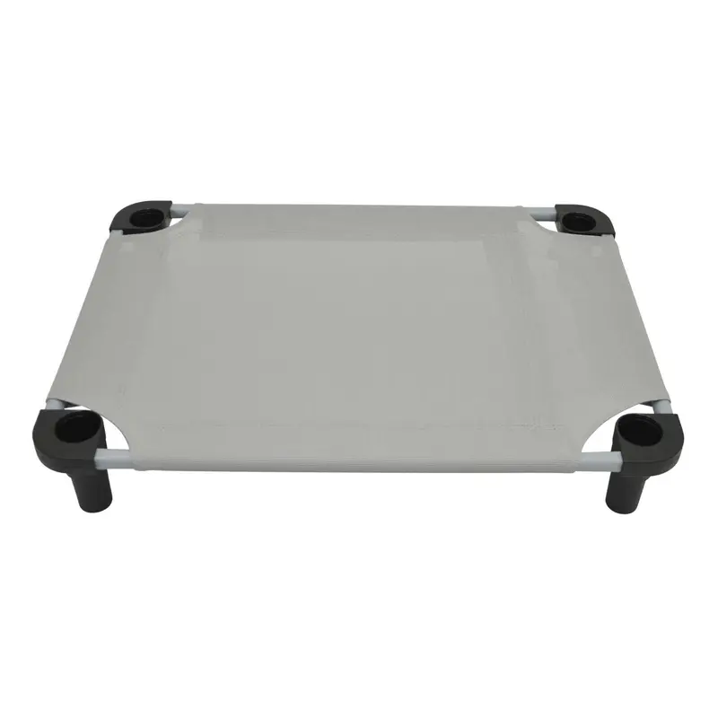 4Legs4Pets Solid Color Premium Weave Dog Cot - Gray with Black Legs