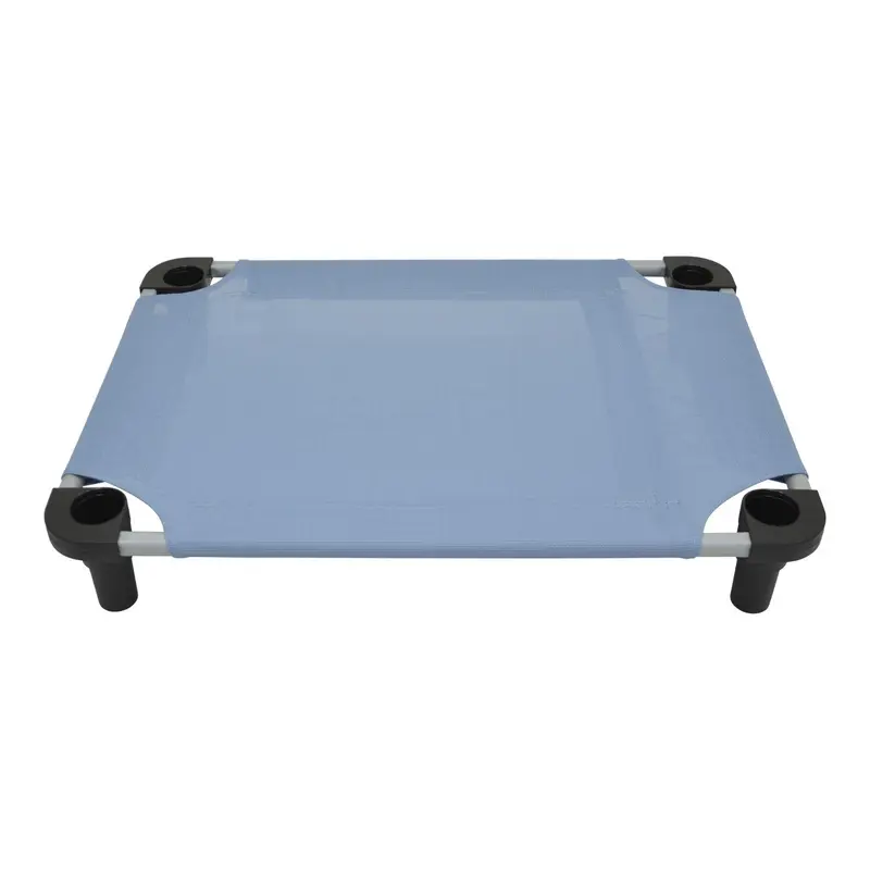 4Legs4Pets Solid Color Premium Weave Dog Cot - Sistine Blue with Black Legs