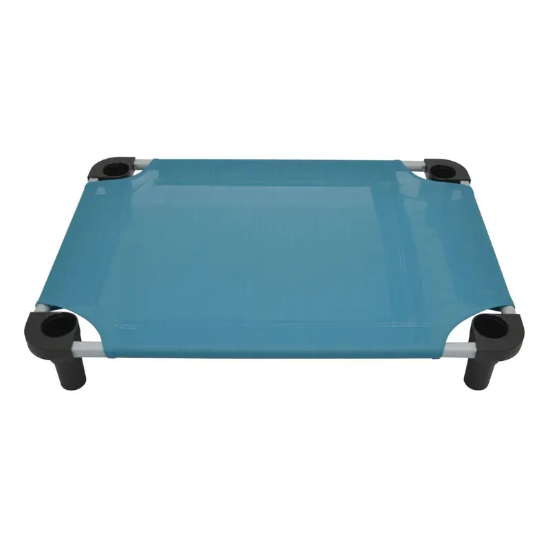 4Legs4Pets Solid Color Premium Weave Dog Cot - Teal with Black Legs