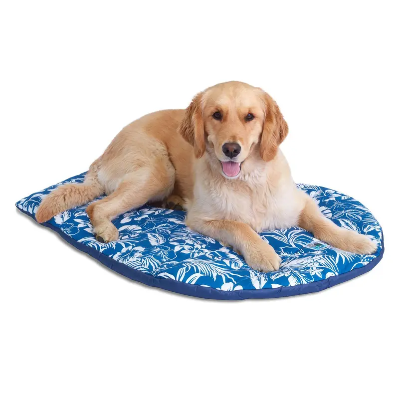 Doggles Hawaiian Travel Dog Bed - Blue