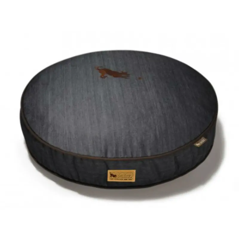 P.L.A.Y. Denim Round Dog Bed - Brown