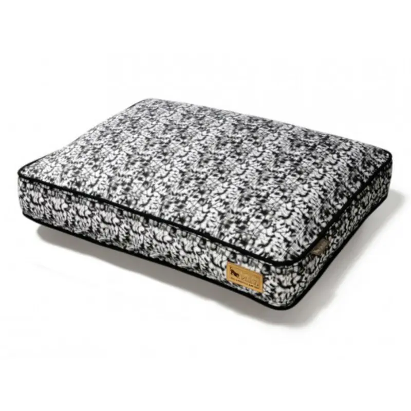 P.L.A.Y. Frolic Rectangular Dog Bed - Splashed White