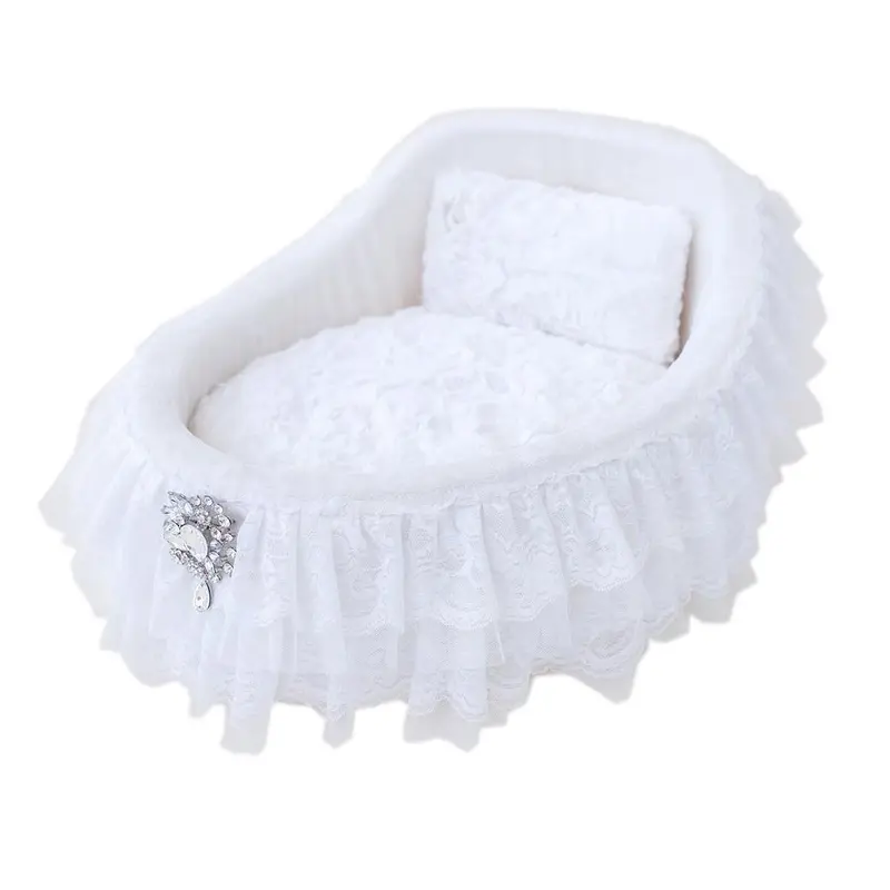 Hello Doggie Crib Dog Bed - Snow White
