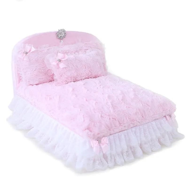 Hello Doggie Enchanted Nights Luxury Dog Bed - Baby Doll Pink