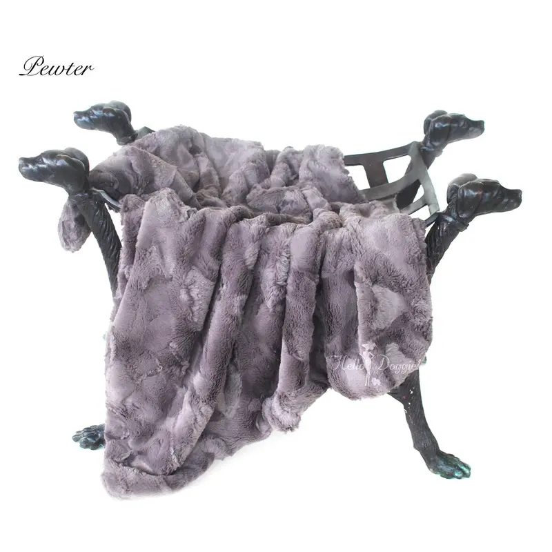 Hello Doggie Luxe Dog Blanket - Pewter