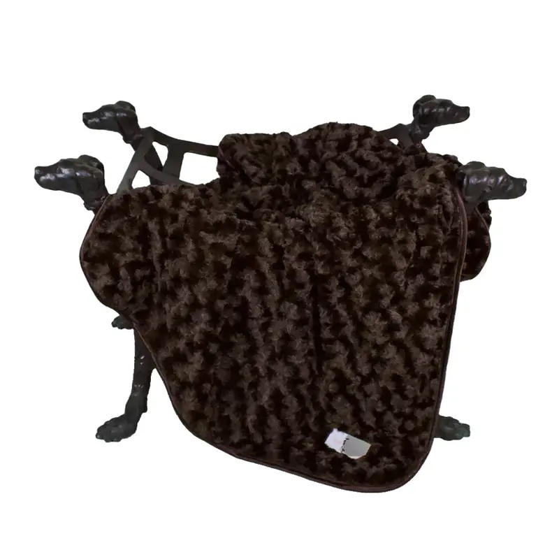 Hello Doggie Rosebud Pet Blanket - Chocolate
