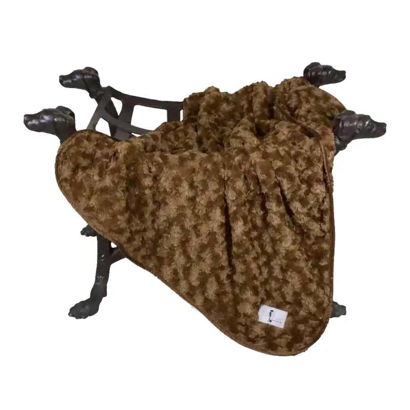 Hello Doggie Rosebud Pet Blanket - Cocoa