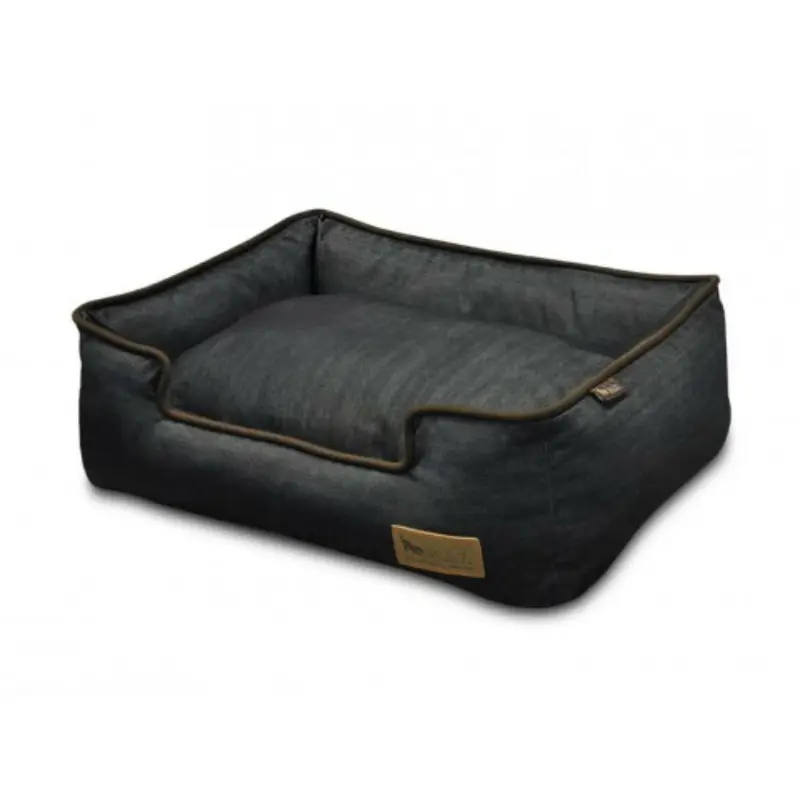 P.L.A.Y. Urban Denim Lounge Dog Bed - Medieval Blue and Dark Chocolate