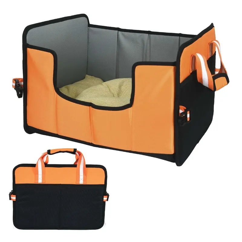 Pet Life Travel-Nest Folding Cat and Dog Bed - Orange
