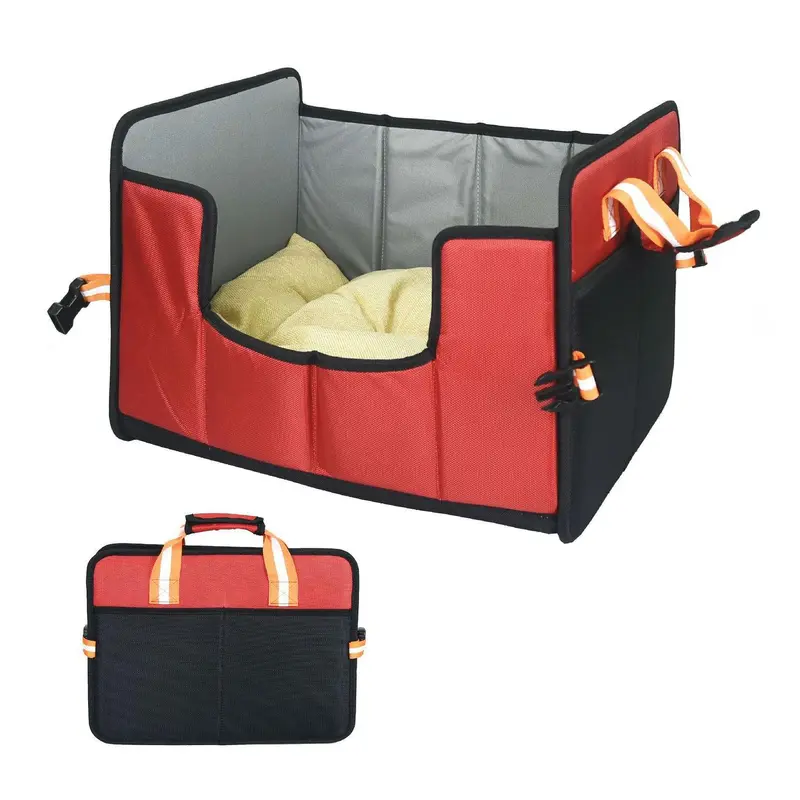 Pet Life Travel-Nest Folding Cat and Dog Bed - Red