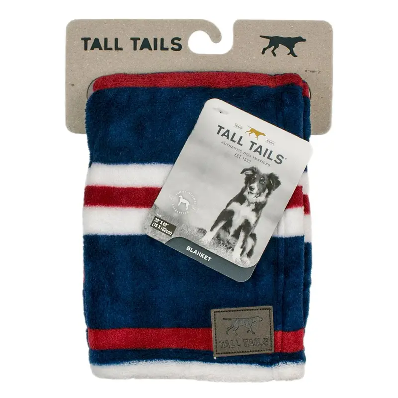 Tall Tails Nautical Stripe Fleece Dog Blanket