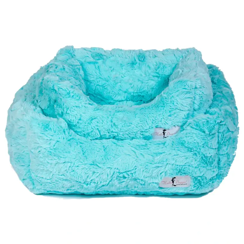 Hello Doggie Cuddle Dog Bed - Aquamarine