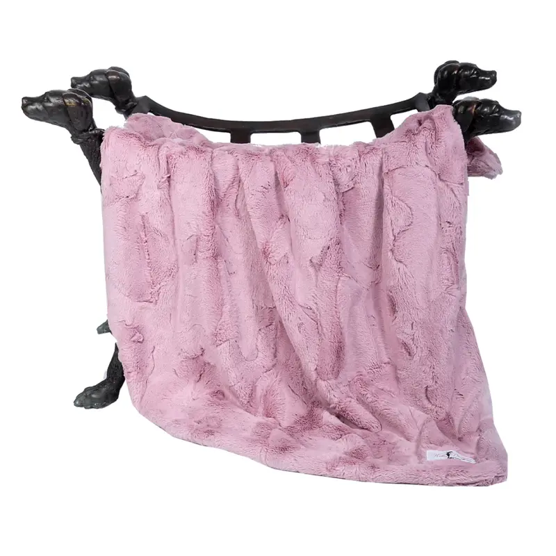 Hello Doggie Cuddle Pet Blanket - Mauve