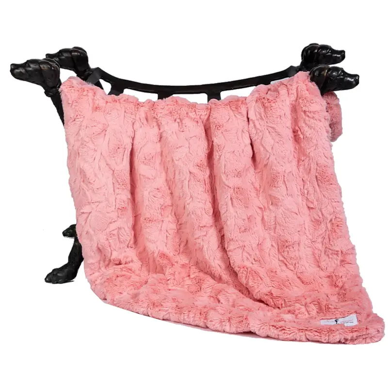 Hello Doggie Cuddle Pet Blanket - Peach