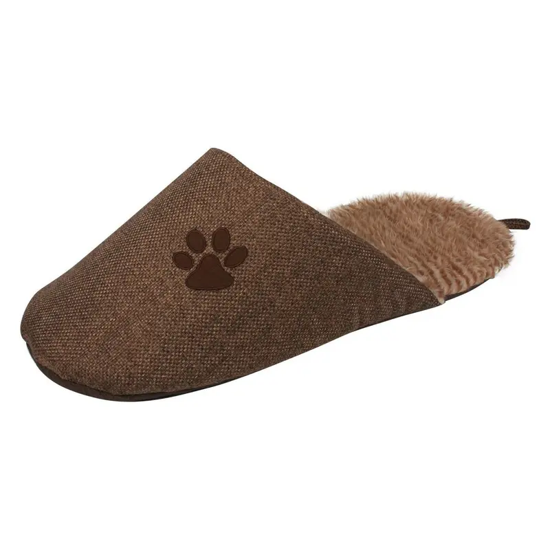 Pet Life Slip-On Polar Fleece Slipper Pet Dog Bed - Brown