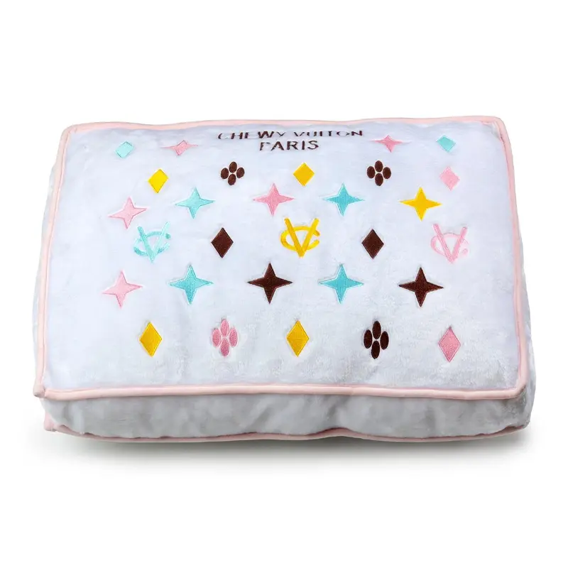 Haute Diggity Dog Chewy Vuiton Dog Bed - White