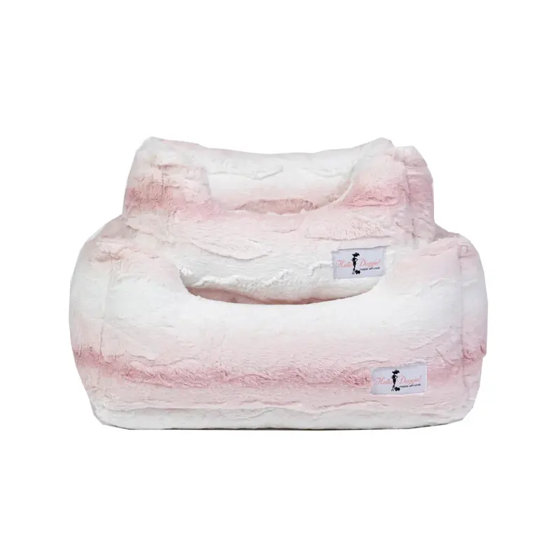 Hello Doggie Cashmere Dog Bed - Pink Angora