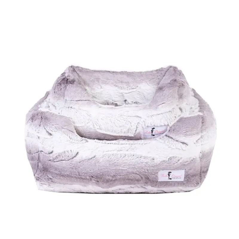 Hello Doggie Cashmere Dog Bed - Silver Angora