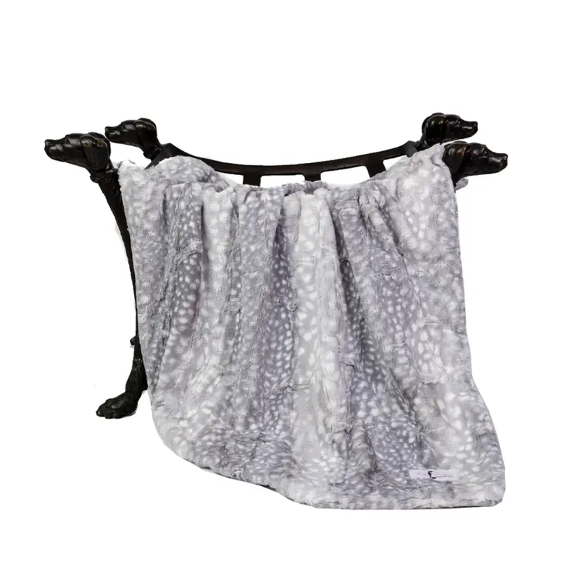 Hello Doggie Cashmere Dog Blanket - Silver Fawn