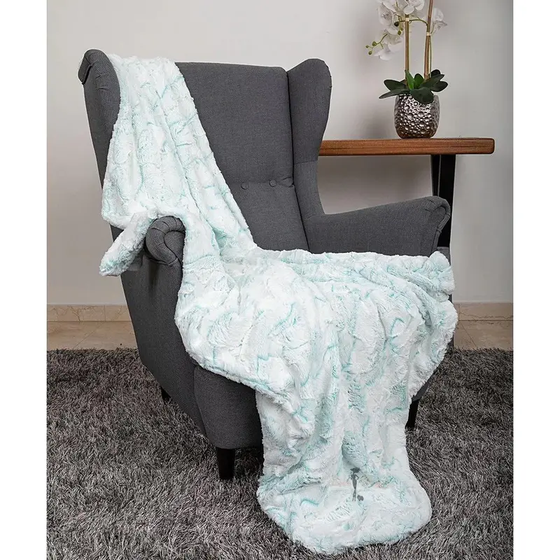 Hello Doggie Whisper Dog Blanket - Aqua