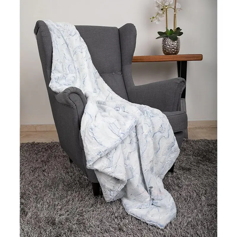 Hello Doggie Whisper Dog Blanket - Baby Blue