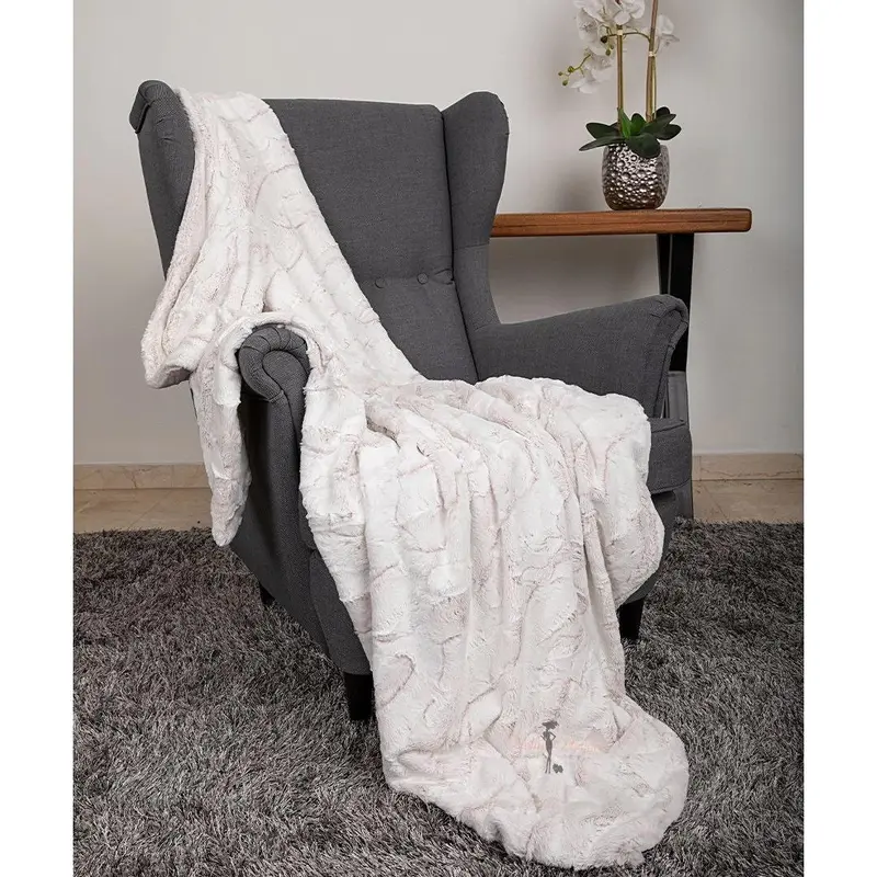 Hello Doggie Whisper Dog Blanket - Baby Pink