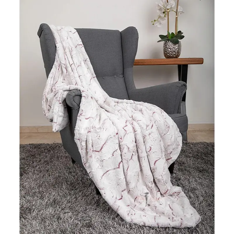 Hello Doggie Whisper Dog Blanket - Merlot