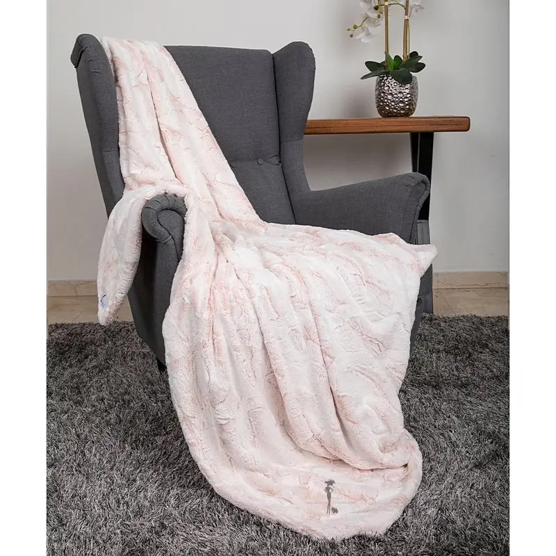 Hello Doggie Whisper Dog Blanket - Peach