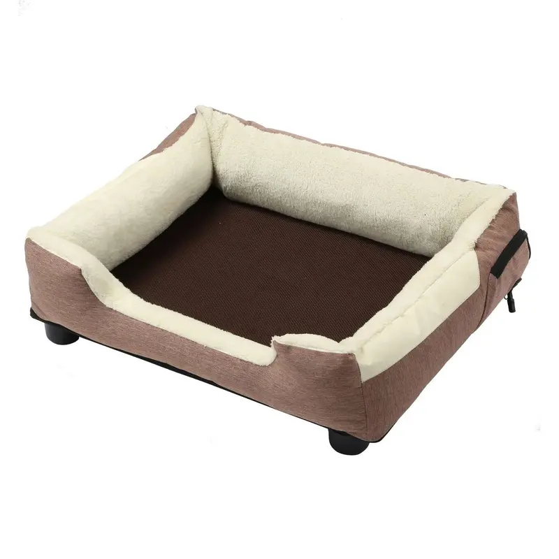 Pet Life Dream Smart Electronic Heating and Cooling Dog Bed - Mocha Brown