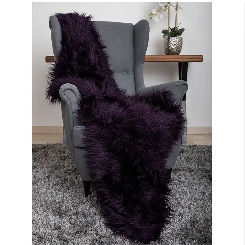 Hello Doggie Himalayan Yak Throw Dog Blanket - Purple