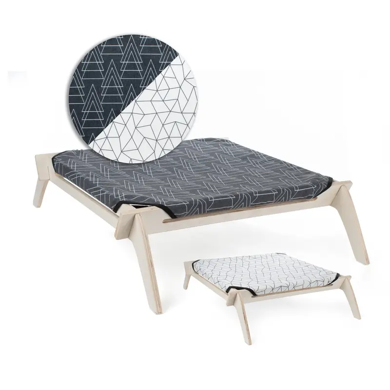 Primetime Petz Reversible Designer Pet Lounge - Black & White Geometric