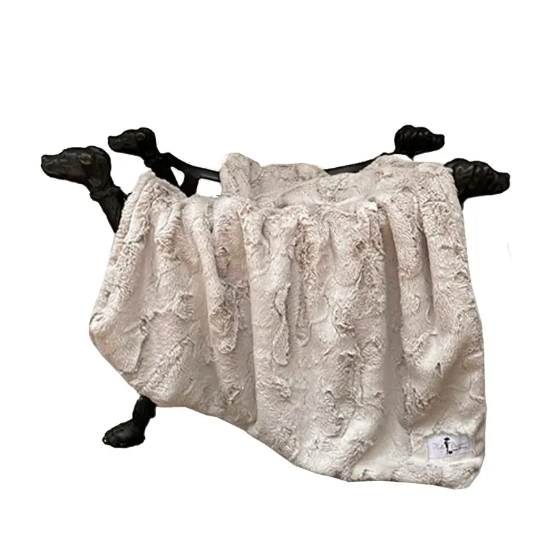 Hello Doggie Cuddle Pet Blanket - Latte