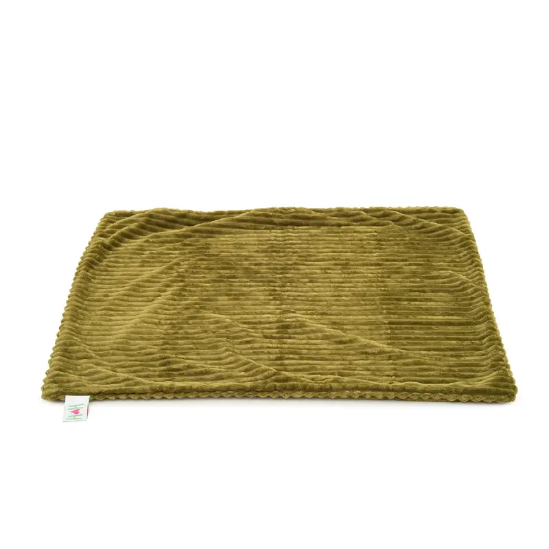 HuggleHounds Scout Blankie Double-Sided Plush Dog Blanket - Olive
